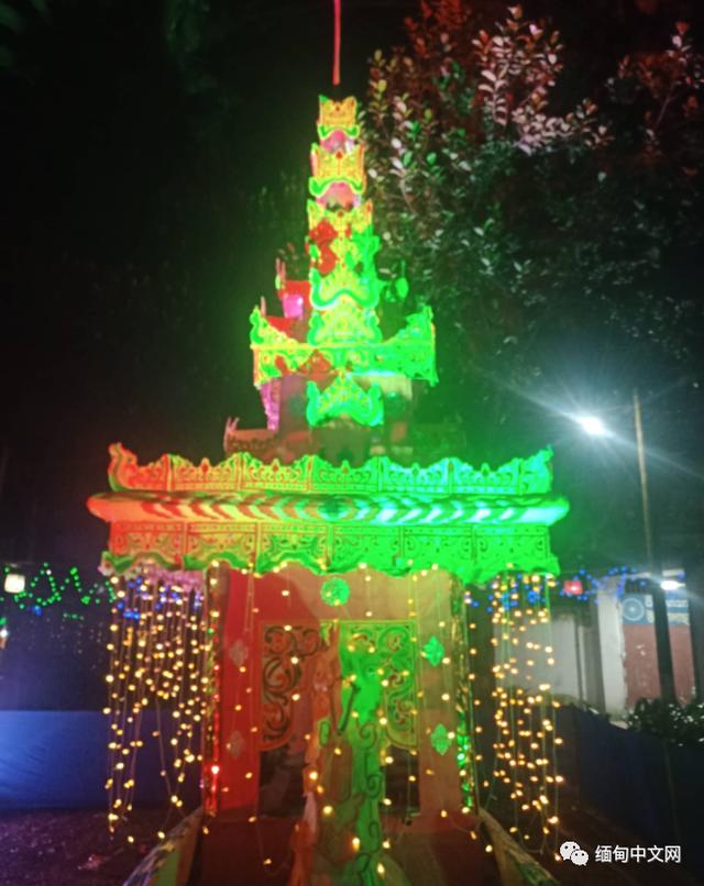 缅甸点灯节完整，实拍缅甸点灯节盛况