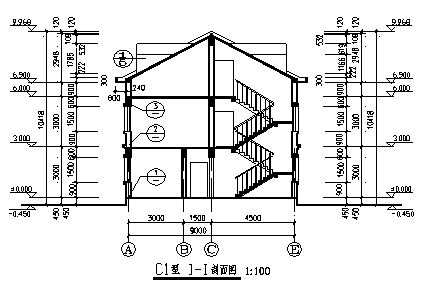 马桶的内部结构剖面图，建筑剖面图
