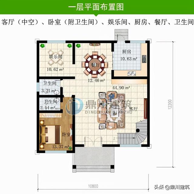 两层复式别墅效果图带院子，4套二层复式别墅