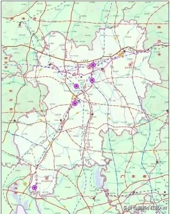 玉林市高铁规划图，玉林市各县份高铁规划建设