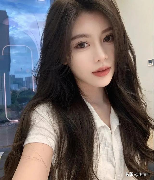 栗棕色染发效果图，女生染发发色推荐奶茶栗棕