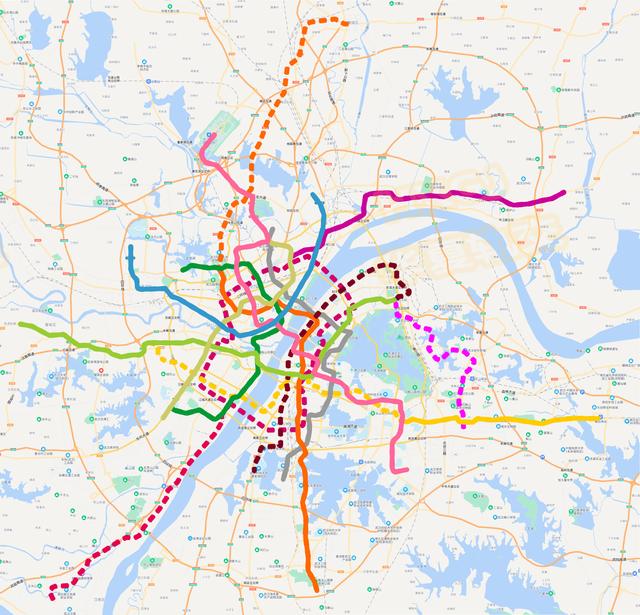 武汉地铁线路图，武汉地铁交通图第一页