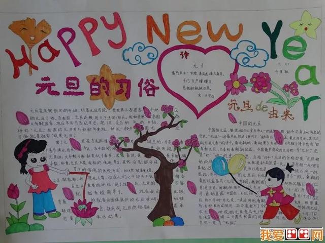 关于元旦的手抄报，元旦节的手抄报大全漂亮（元旦佳节手抄报模板简单）