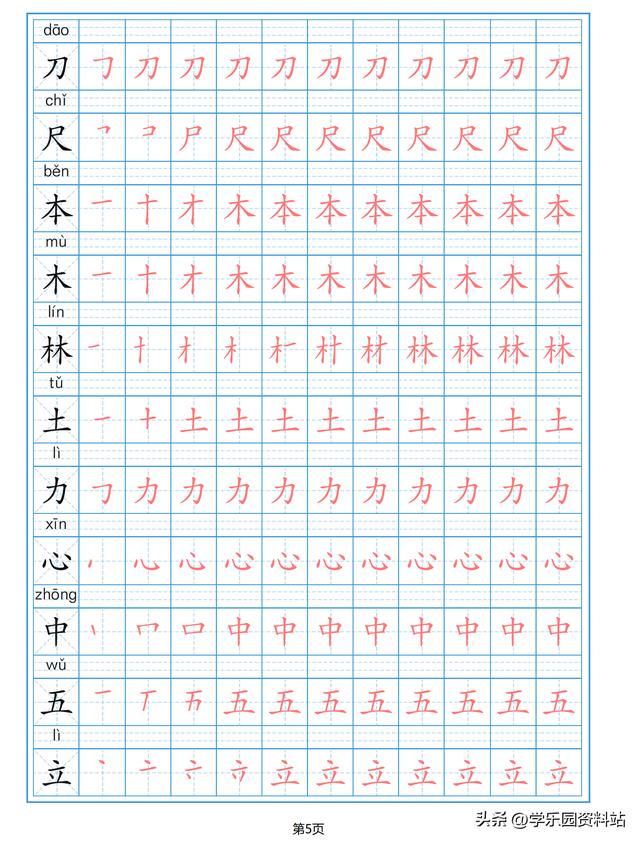 一年级上册生字表图片，一年级上册语文生字表大全图（最新制作一年级上册生字表）