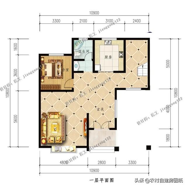 农村五款二层小别墅，我从1000套图纸里