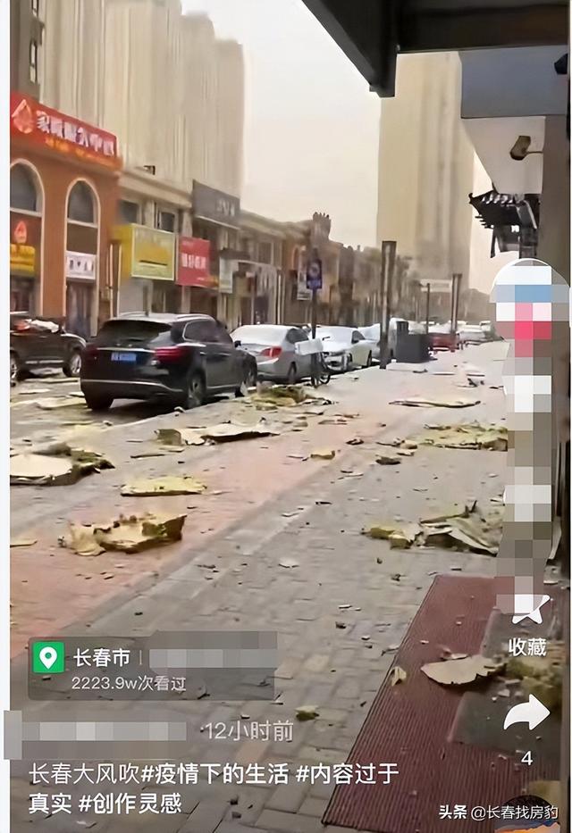 大风吹落高层墙皮，居民称下“石头雨”