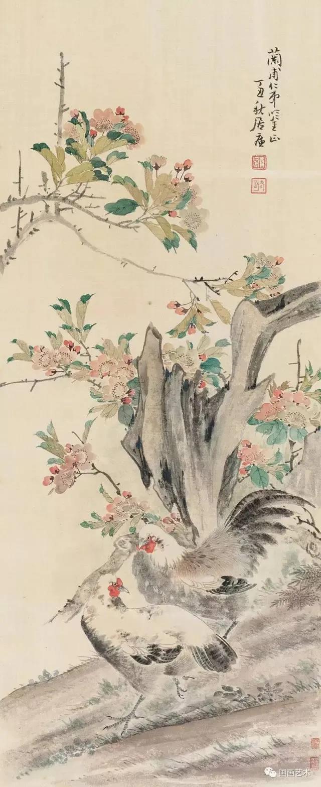 居廉淡雅国画作品欣赏，居廉精品画作欣赏