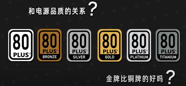 电源金牌和没牌有什么区别，金牌电源一定比铜牌电源好