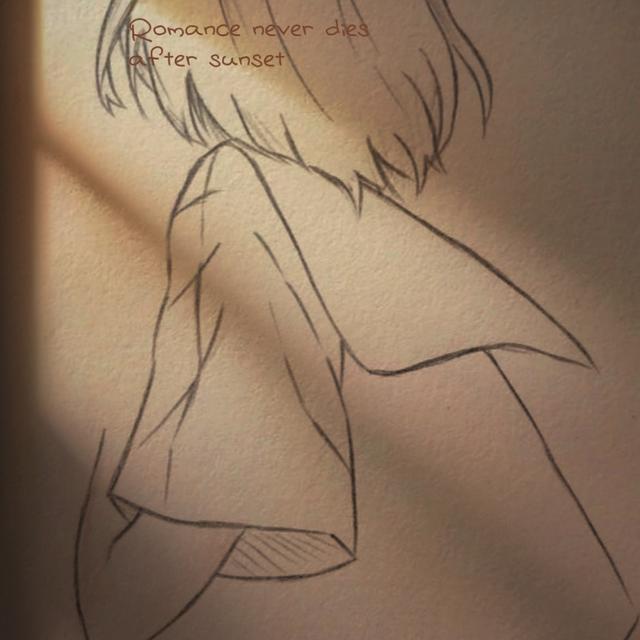 简单又漂亮女生背影简笔画，唯美古风女子背影怎么画