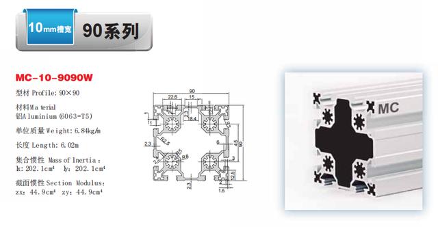 铝型材规格大全图，铝合金型材规格尺寸