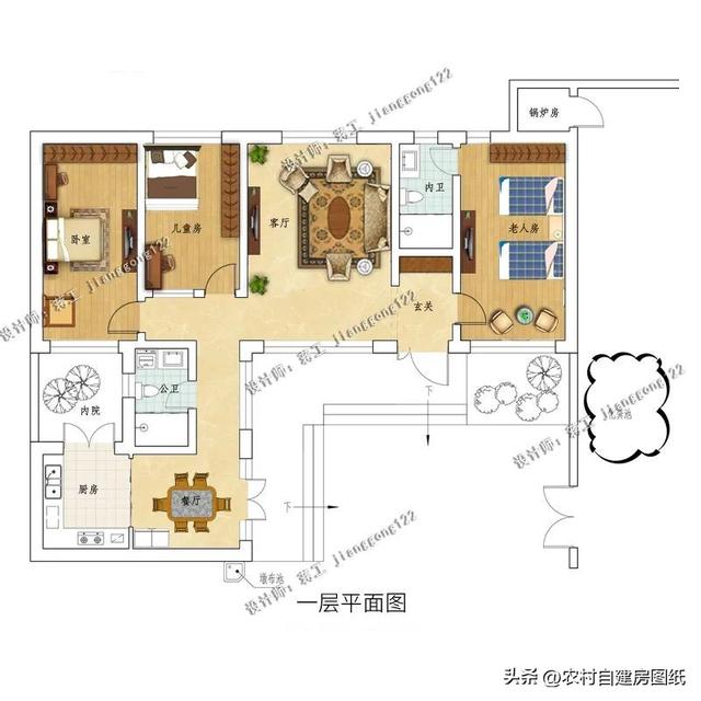 农村一层小别墅设计图，自建一层别墅户型图大全集（推荐8套图纸看看哪套适合你）