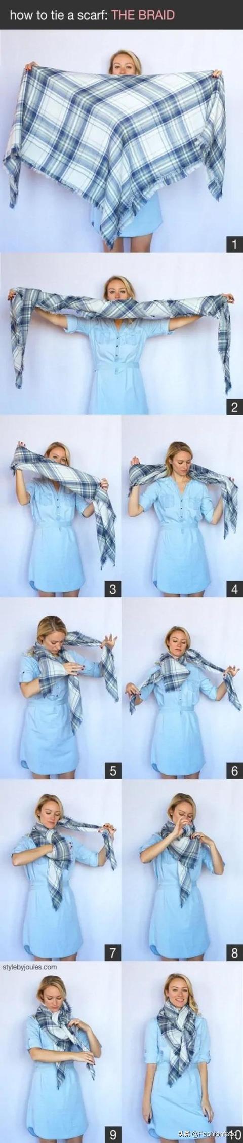 3分钟学会五种围巾系法，6个简单的围巾系法