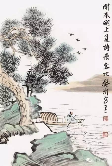 二十种山水画技法，图文示范山水画设色技法