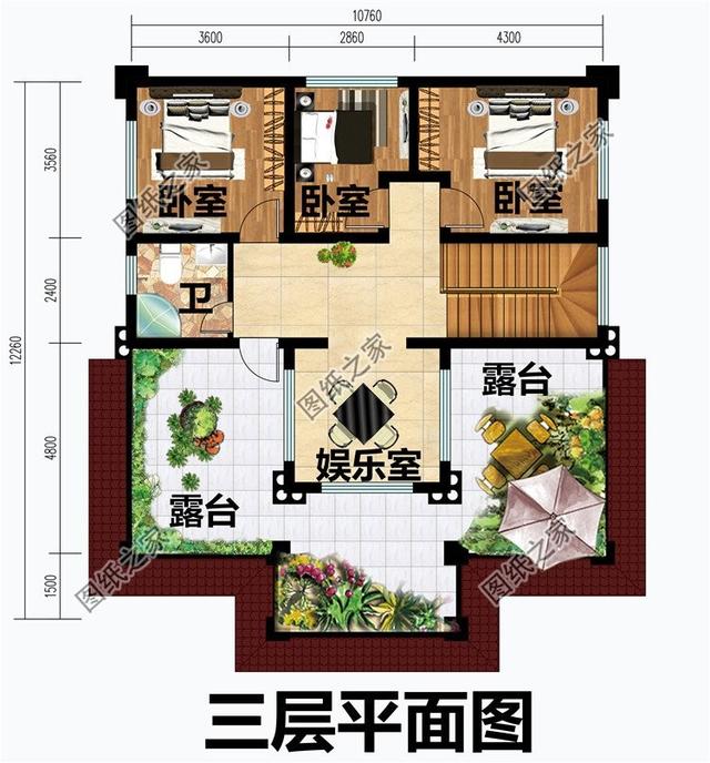 3层小别墅设计，农村三层小别墅设计图带露台（4套小开间三层别墅）