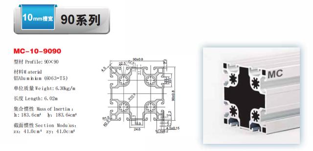 铝型材规格大全图，铝合金型材规格尺寸