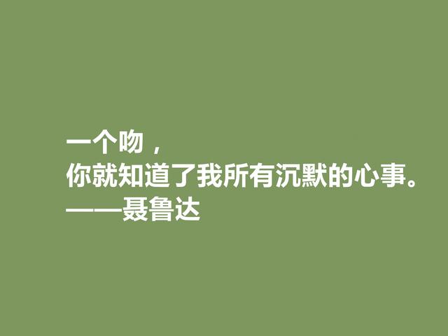 聂鲁达的情诗在这群星闪耀的夜，聂鲁达这十句诗