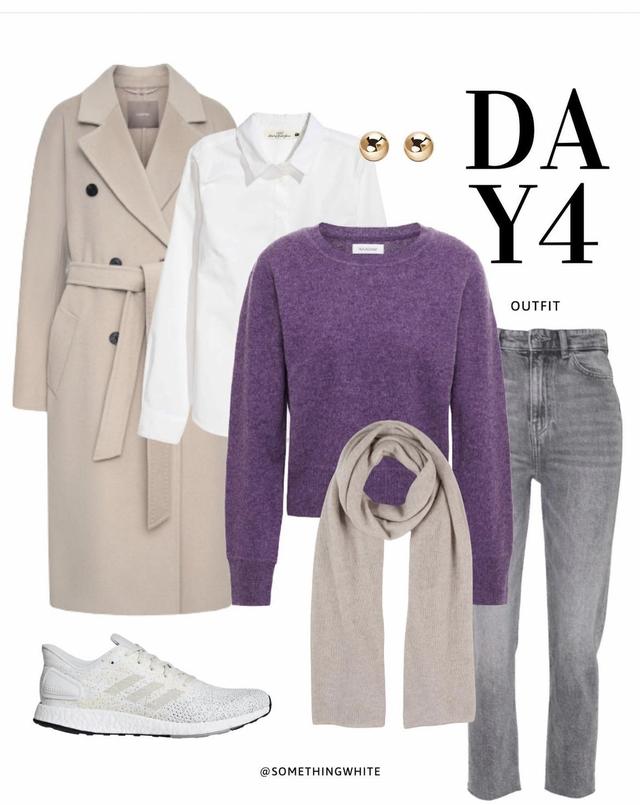 温柔蓝和优雅紫，紫色宽松毛衣怎么搭配才好看