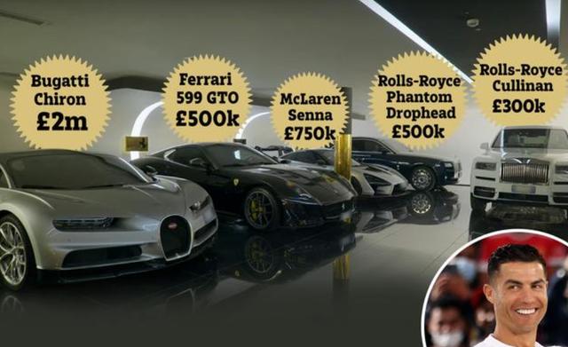 c罗开布加迪，18辆超跑换着开