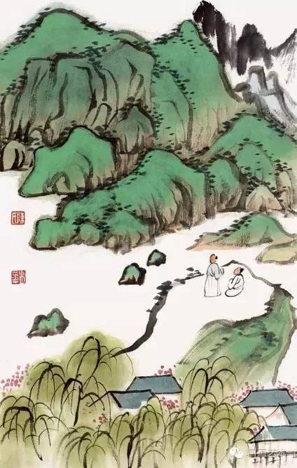 二十种山水画技法，图文示范山水画设色技法