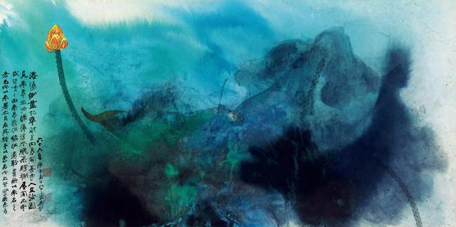 禅意写意荷花200幅，大千居士荷花图赏析