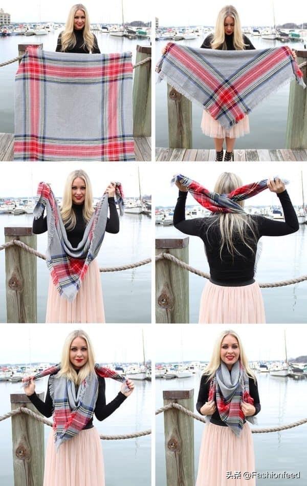 3分钟学会五种围巾系法，6个简单的围巾系法