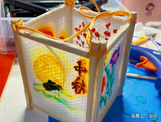 筷子制作花灯的手工制作，神奇的无锡妈妈