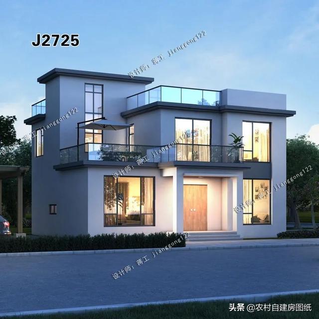 三层现代风格别墅，农村别墅自建房设计三层 现代风（6款农村建房不能错过的3层现代风别墅）