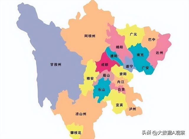 四川面积和人口，四川各市城区人口排名（多1800万人口的四川以8）