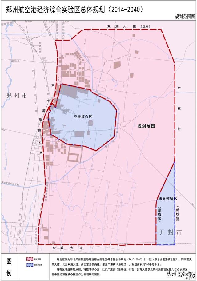 郑南新区规划图，涉及郑南新城、航空港多个组团、平原健康谷、郑西大学城等