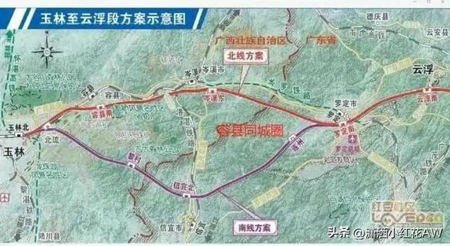 玉林市高铁规划图，玉林市各县份高铁规划建设