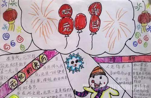 关于元旦的手抄报，元旦节的手抄报大全漂亮（元旦佳节手抄报模板简单）