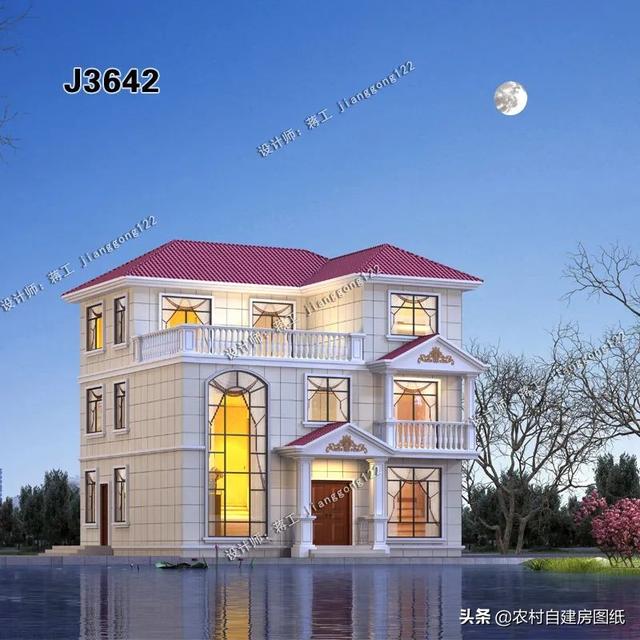 3层大气别墅农村自建房，外观大气、造价不高、布局舒适