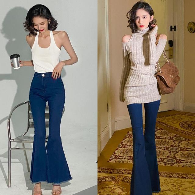 牛仔裤阔腿裤适合什么人穿，怪不得都不穿阔腿裤