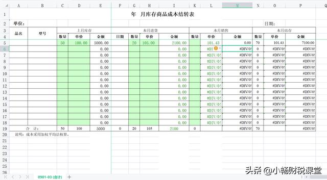 成本核算表格模板，如何做出成本核算表格