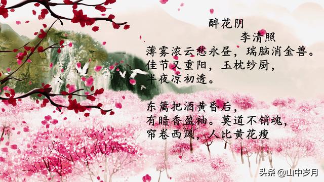 求不同词牌名的诗，连代表词都写得这么唯美