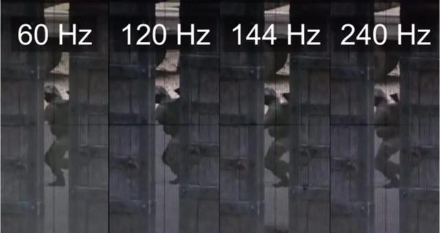 240hz和60hz对比，看懂此文你就懂了240Hz到底是什么啦