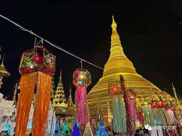 缅甸点灯节完整，实拍缅甸点灯节盛况