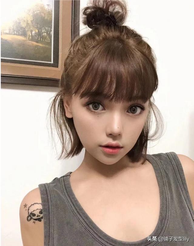 韩式发型中长发卷发，新爆款发型15款全烫卷半扎发