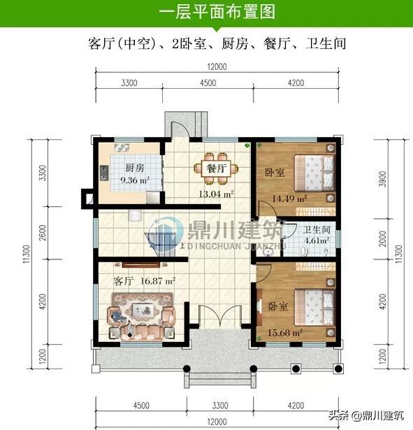 两层复式别墅效果图带院子，4套二层复式别墅
