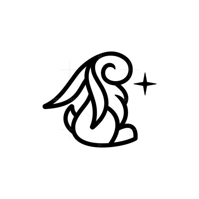 关于兔子元素logo图形设计，一组灵动的兔子元素标志设计