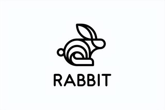 关于兔子元素logo图形设计，一组灵动的兔子元素标志设计