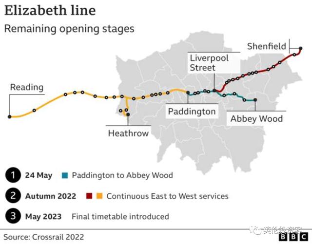 伦敦地铁规划图高清，伦敦新地铁今天正式通车