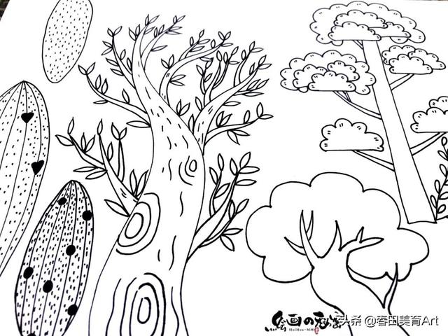 儿童植树节保护环境绘画，植树节主题男孩女孩插画免抠图