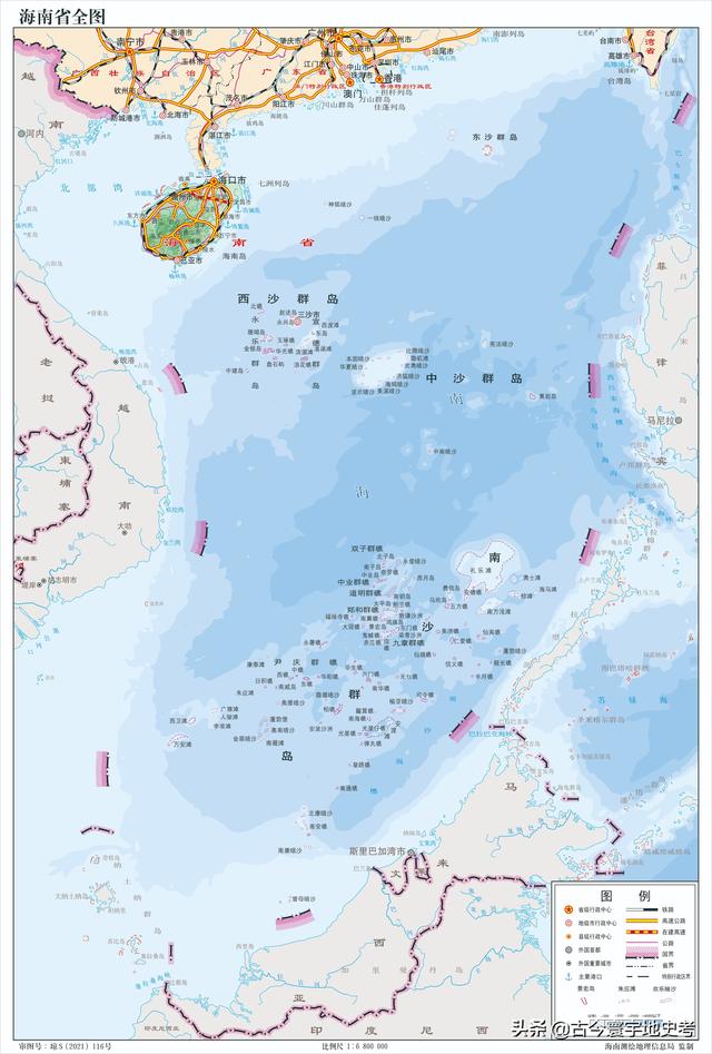 海南地图高清版大图，海南省十八个市县的地图（《中国各省份高清版大图》组图）