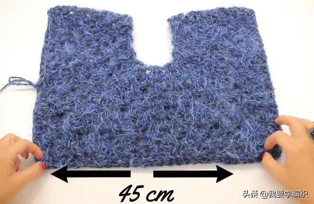 韩版外穿宽松背心编织教程，这种款式的背心也很好看