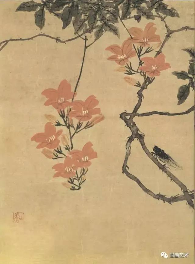 居廉淡雅国画作品欣赏，居廉精品画作欣赏