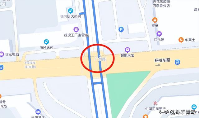 青岛地铁八号线，青岛地铁八号线最新线路图（青岛地铁8号线五四广场站主体结构施工）