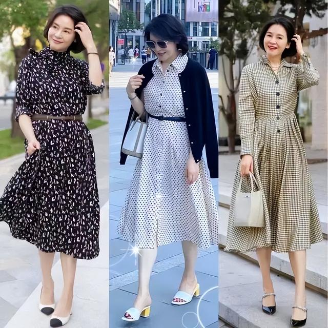 四十多岁女人穿衣打扮，适合40岁后女性优雅气质的穿搭（穿裙子尽量不配短丝袜）