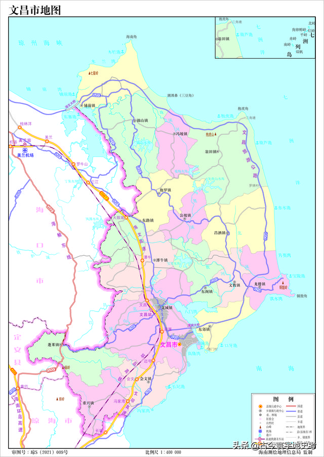 海南地图高清版大图，海南省十八个市县的地图（《中国各省份高清版大图》组图）