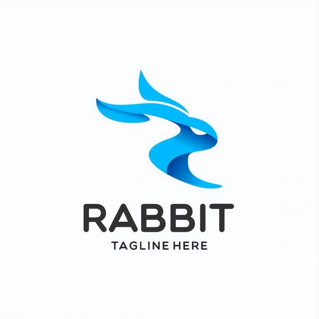 关于兔子元素logo图形设计，一组灵动的兔子元素标志设计